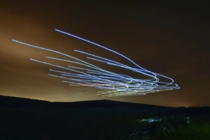 drones fly in a V-shape, like birds