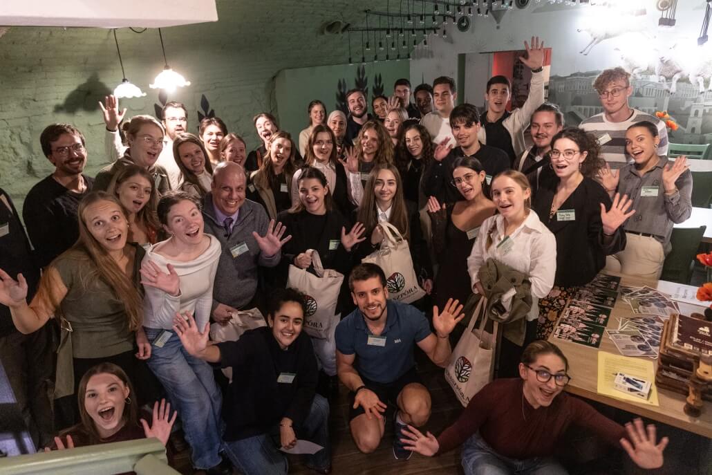 Hungarian Diaspora Scholarship students participating in an evening community programme during the Welcome Home event in Hungary.