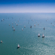 lake balaton with sailboats